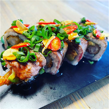 NEW! Spicy Beef Dragon Roll